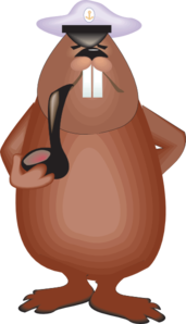 Beaver With Pipe Clip Art